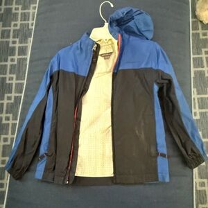 Eddie Bauer Youth Boys Hooded Wind Breaker; Blue; Size 5/6